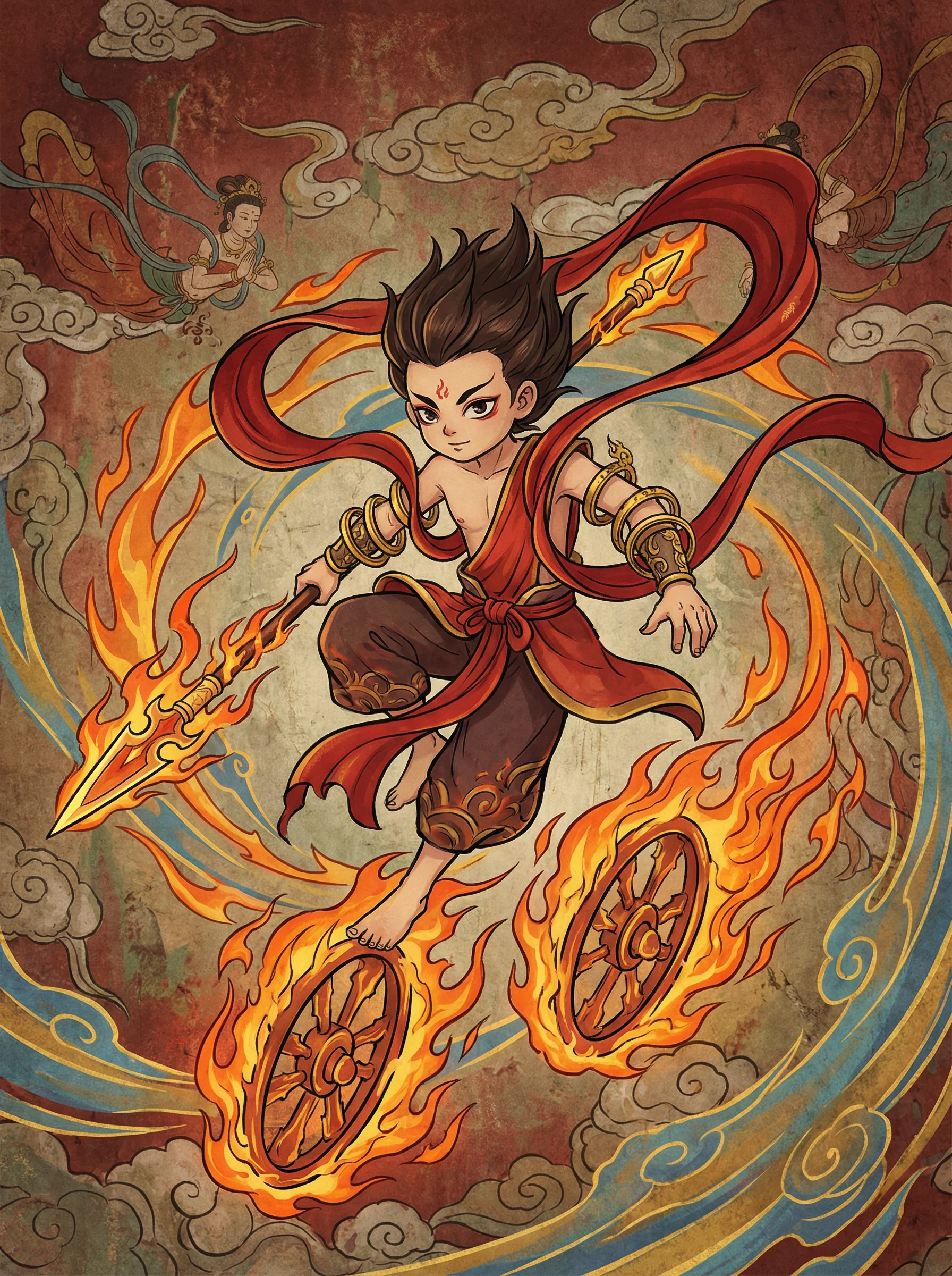 哪吒 - 九色吃瓜 封神榜阐教动漫角色